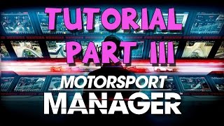 MOTORSPORT MANAGER TUTORIAL PART 3 - PRE RACE SETUP AND TUNING | Career Episode 3
