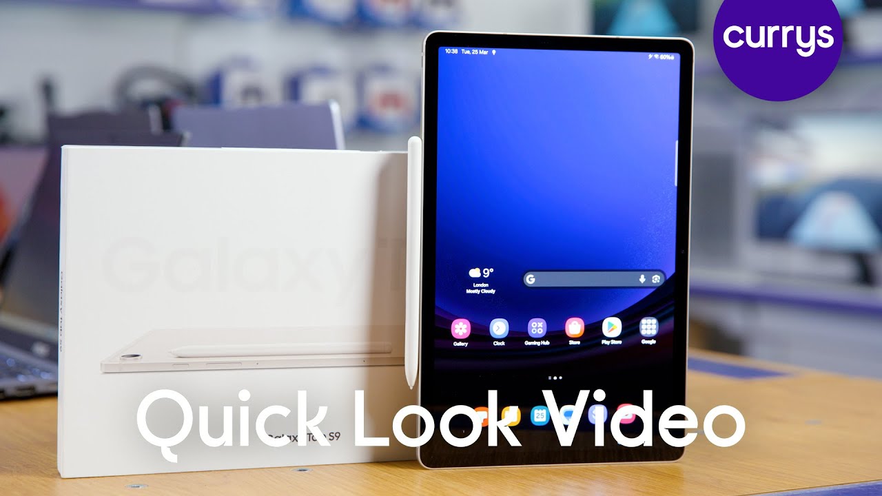 SAMSUNG Galaxy Tab S9 11" Tablet - 128 GB, Beige - Quick Look