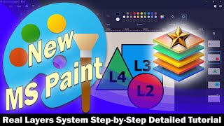 Windows 11 NEW Microsoft Paint Real Layers System Step-by-Step Detailed Tutorial