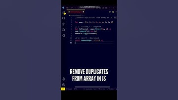 😘😘 Shorthand to Remove Duplicates from Array in JavaScript #shorts #javascript #programming #code