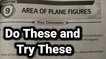 8th Class | Maths | 9.AREA OF PLANE FIGURES | Do These and Try These | full bits from Maths Guide.