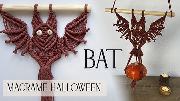 Macrame bat tutorial * Helloween decoration macrame * DIY