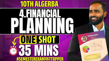 10th Algebra | 4.Financial Planning | Oneshot | Pradeep Giri Sir