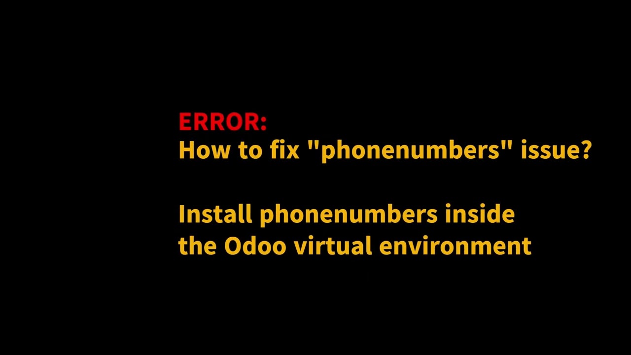Odoo Website App installation error with "phonenumber"