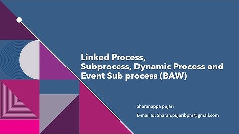 6. Key concepts Linked Process, Sub-process, Event and Dyanamic Subprocess  in IBM BAW | IBM BPM