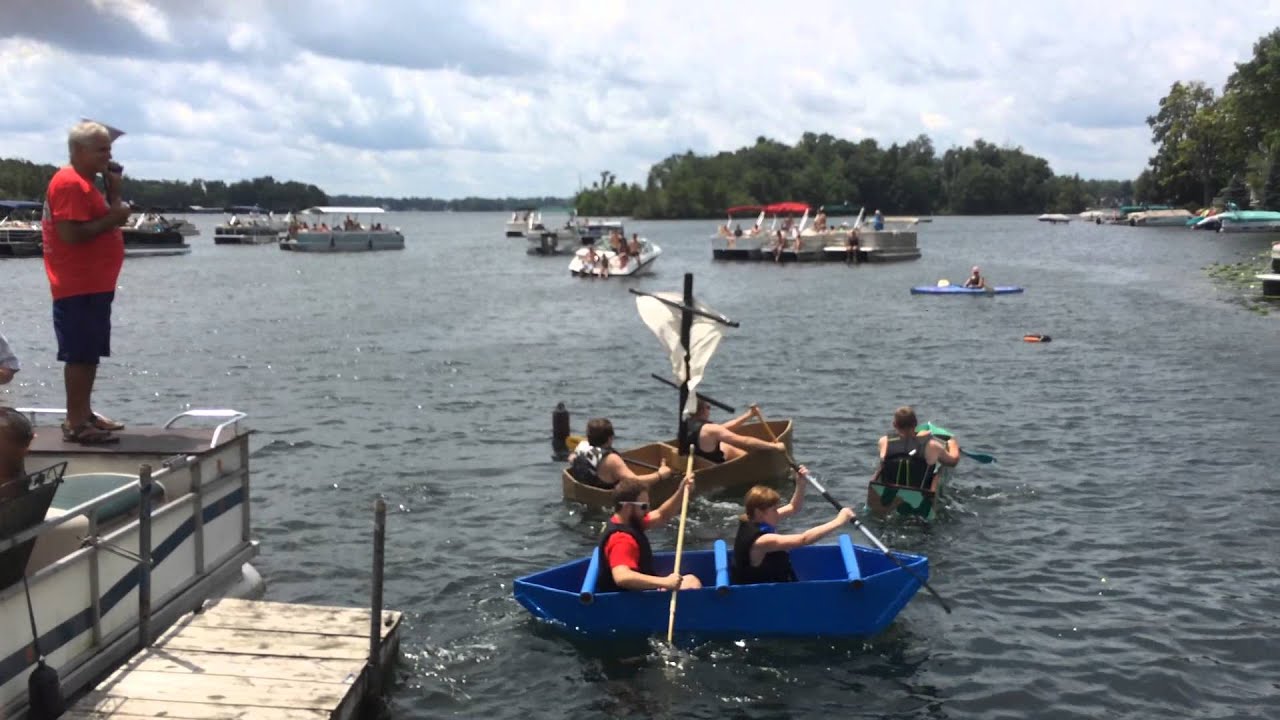 White Lake Cardboard Boat races 2015 Heat 4 pt 2 - Call Russ at  248-310-6239- Real Estate Michigan