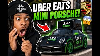 Reacting to the Uber Eats Mini Porsche! 🚗🍔 Is This the Coolest Delivery Vehicle Ever