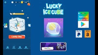 Lucky Ice Cube في هذا الفيديو سترى اسهل تطبيق لجمع بطاقات جوجل بلاى والبايبال شرح تطبيق screenshot 1