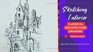How to Draw a Charming Old European Building | Pen and Ink Drawing Tutorial