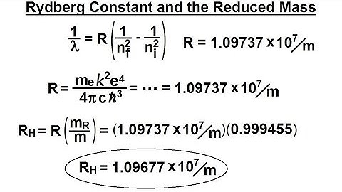 Physics - Ch 66.5 Quantum Mechanics: The Hydrogen Atom (42 of 78) What is the Rydberg Constant?