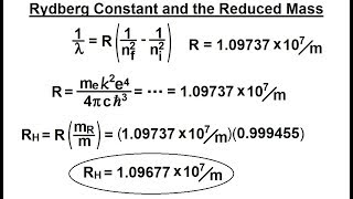 Physics - Ch 66.5 Quantum Mechanics: The Hydrogen Atom (42 of 78) What is the Rydberg Constant