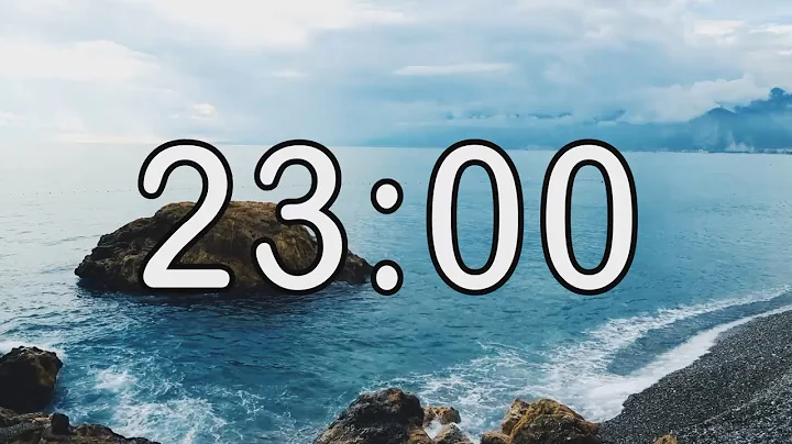 23 minute timer with Calm and Soft Music and sea wave cinematic background