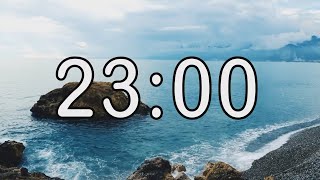Famous 23 minute timer with Calm and Soft Music and sea wave cinematic background Wealth