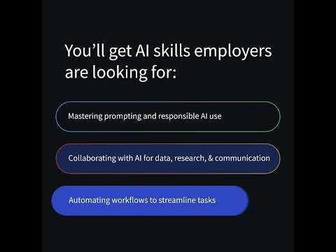 Coursera YouTube ad: Coursera | Google AI Professional Certificate