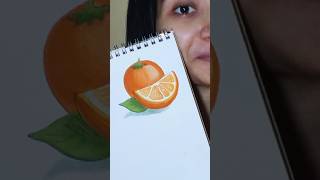 🍊 Orange with blue color 🤔 #colortheory #orange #creative #painting #shorts #shortvideo #art #shampa
