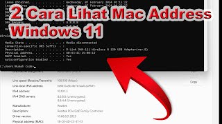 tutorial cara melihat mac address laptop / pc pada windows 11