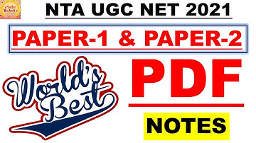 Ugc Net Paper 1 and Paper 2 world best complete Pdf Notes