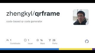GitHub - zhengkyl/qrframe: code-based qr code generator