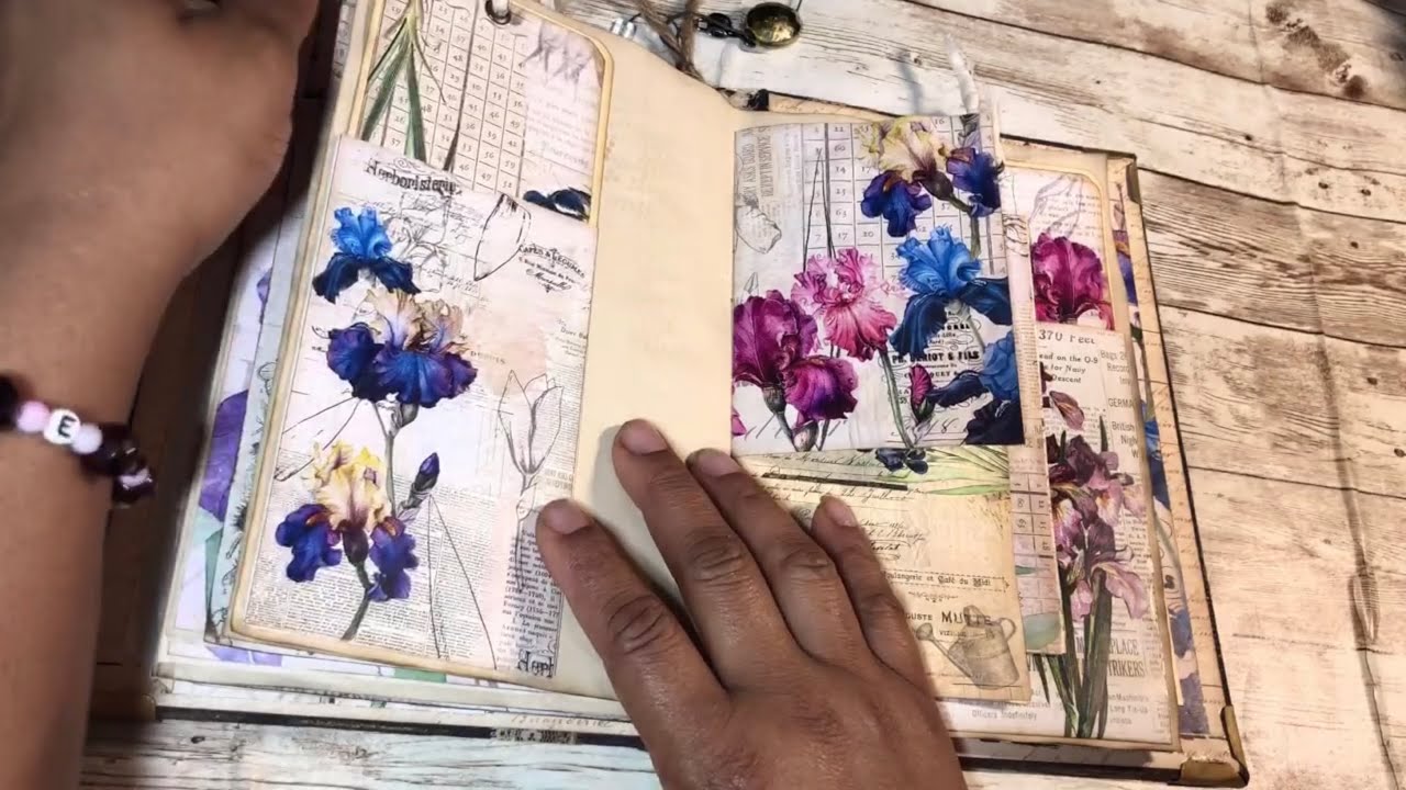 Blue Iris-Hardcover | Altered Book | Journal