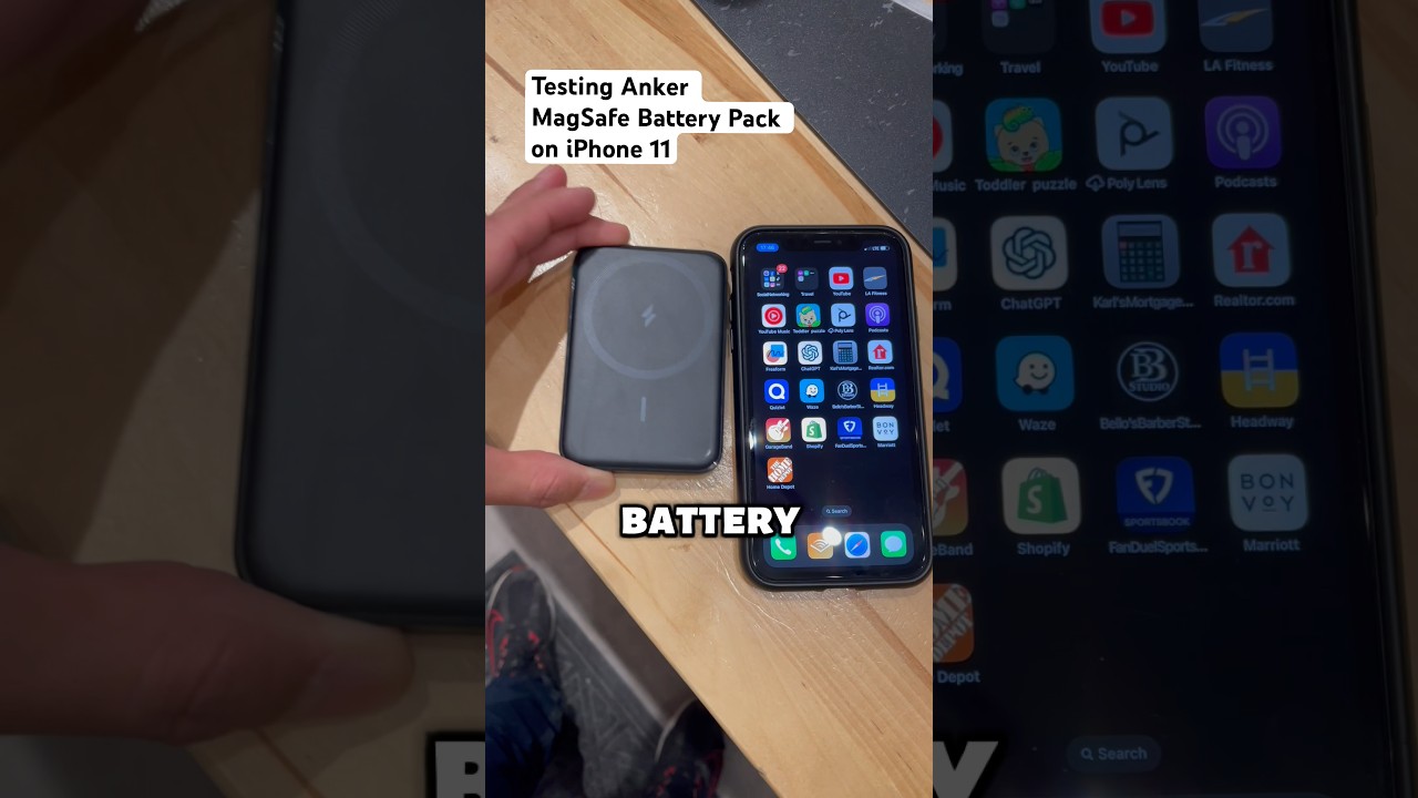 Testing Anker MagSafe Battery Pack on iPhone 11 🔋📱👀 apple iphone11 