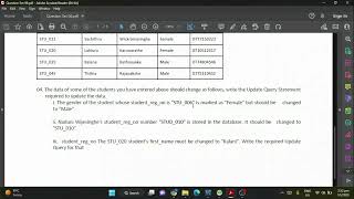 Task 6 | Create a database and use queries to insert data into the table and modify the entered data