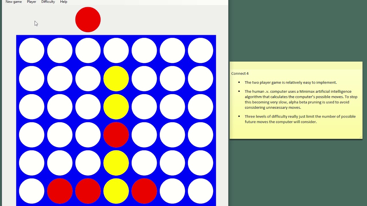 Connect 4 using minimax