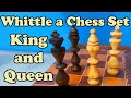 Whittling a Chess Set!  King and Queen Step By Step Beginner Wood Carving Guide