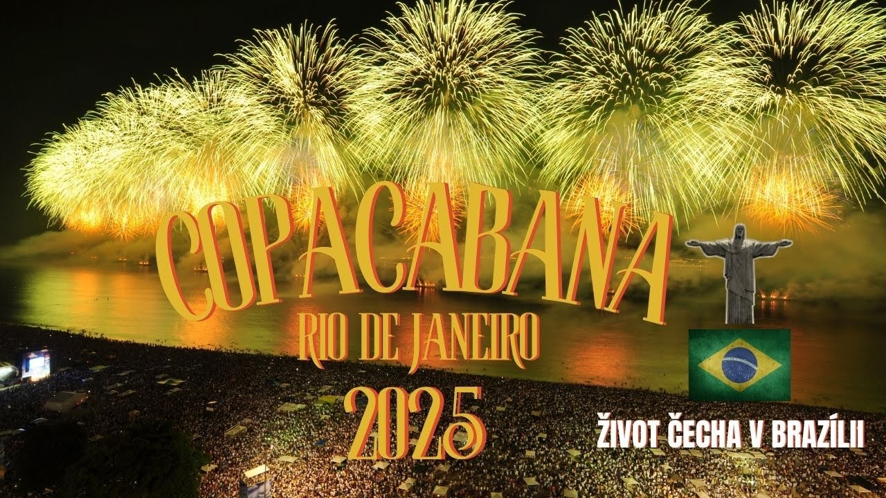 Silvestr 2025 na Copacabaně - Rio de Janeiro, Brazílie