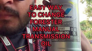 Changing 2001 Subaru Forester Manual Transmission Oil