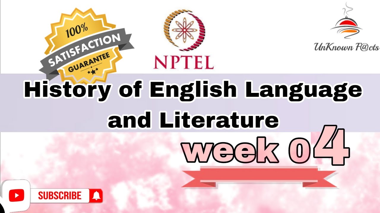HISTORY OF ENGLISH LANGUAGE AND LITERATURE WEEK 4 ANSWERS NPTEL 2024 l ...