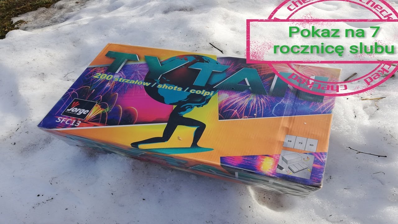 Pokaz Fajerwerków 7 rocznica ślubu/Tytan SFC13 Jorge 200 shots