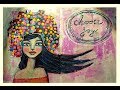 ❤️ Power Pastels &amp; Acrylics (by J. Davenport) for a Mixed Media Art Journal Page