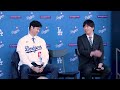 Shohei Ohtani is introduced as a Dodger