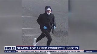 Search for serial armed robbery suspects in Tacoma | FOX 13 Seattle