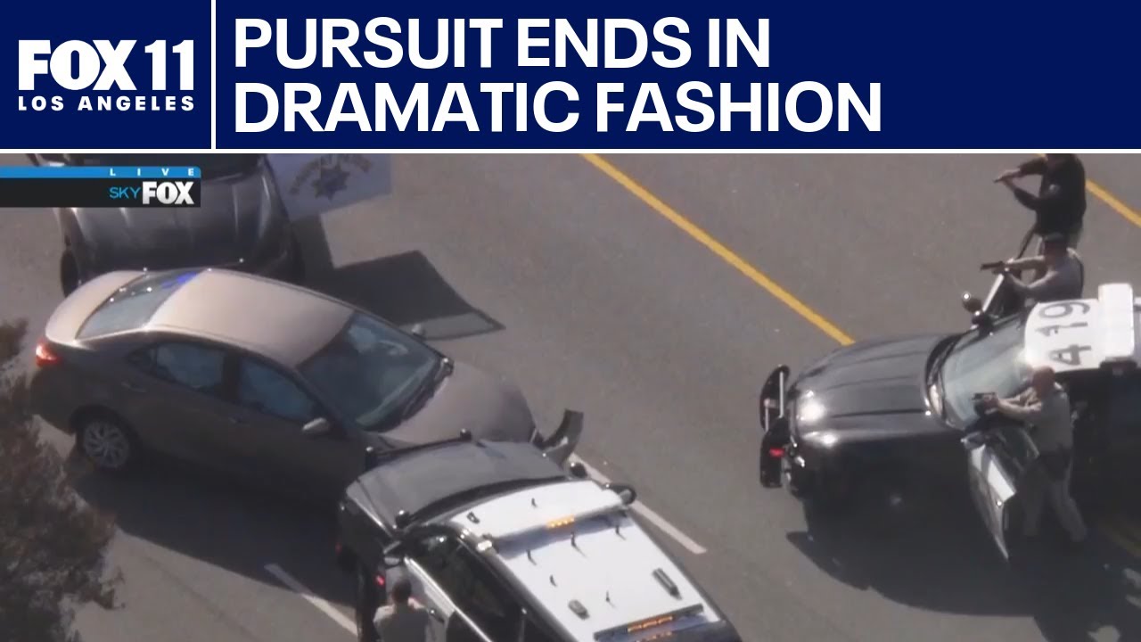 Police chase in the San Fernando Valley - YouTube