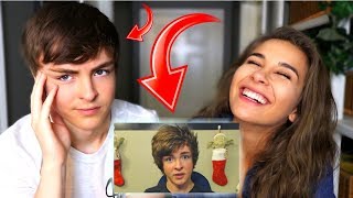 GIRLFRIEND REACTS TO MY FIRST YOUTUBE VIDEO!!