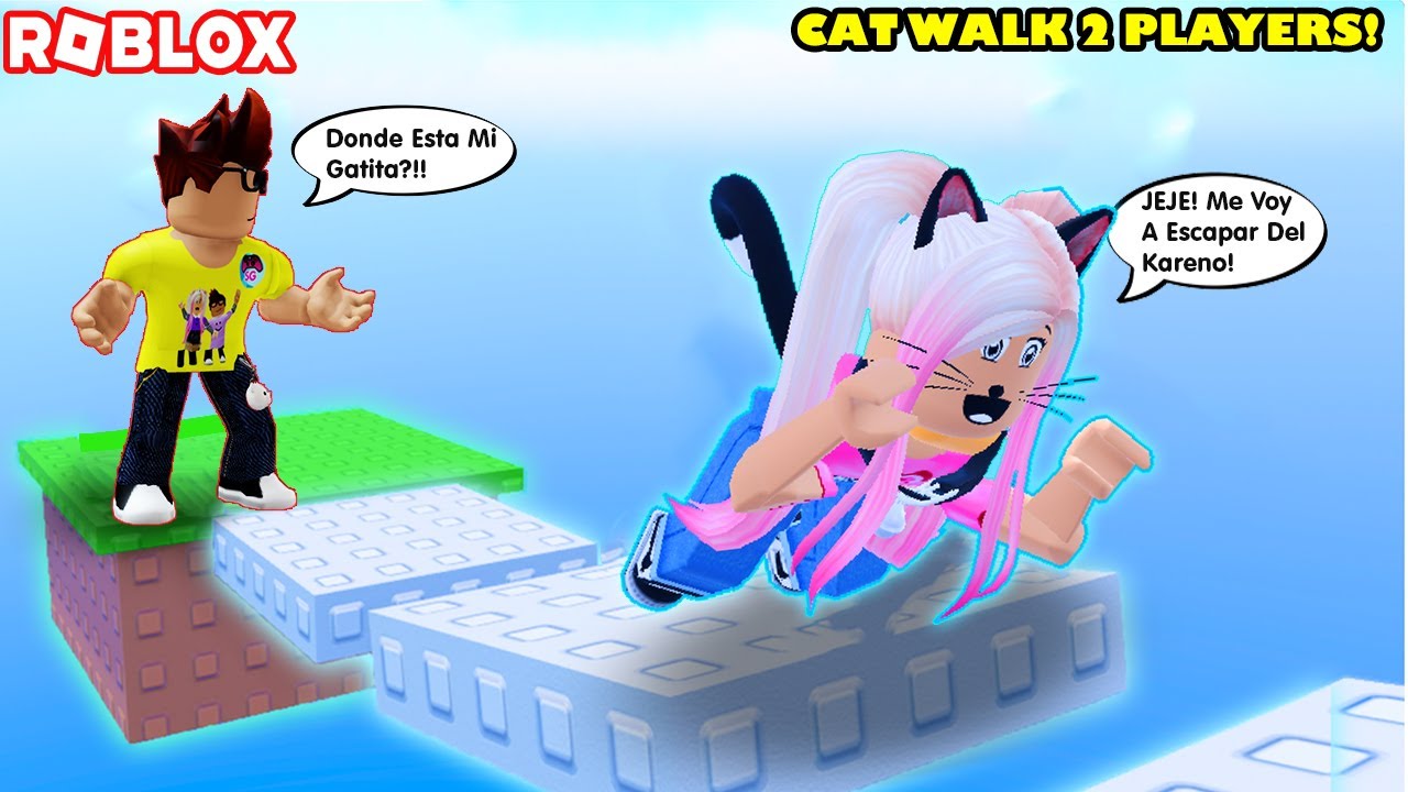 Samanta es la Gatita Mas Desesperadita de Roblox! Paseando Con Mi Gatita 2 Players Obby!🥰😻