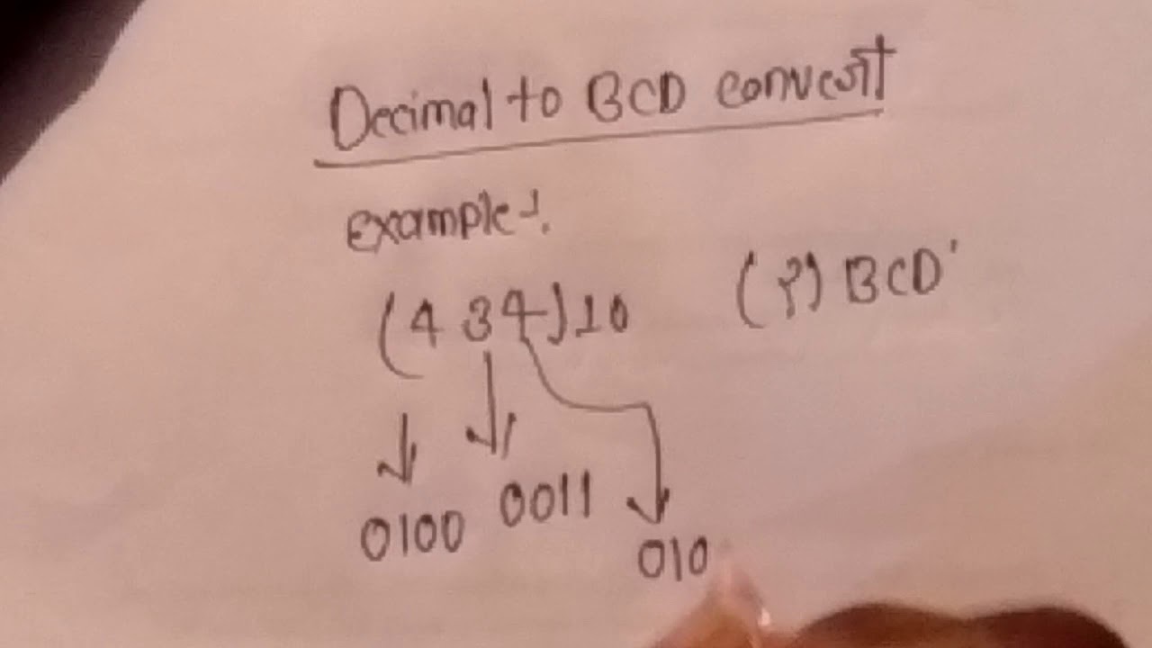 Decimal to bcd code convert