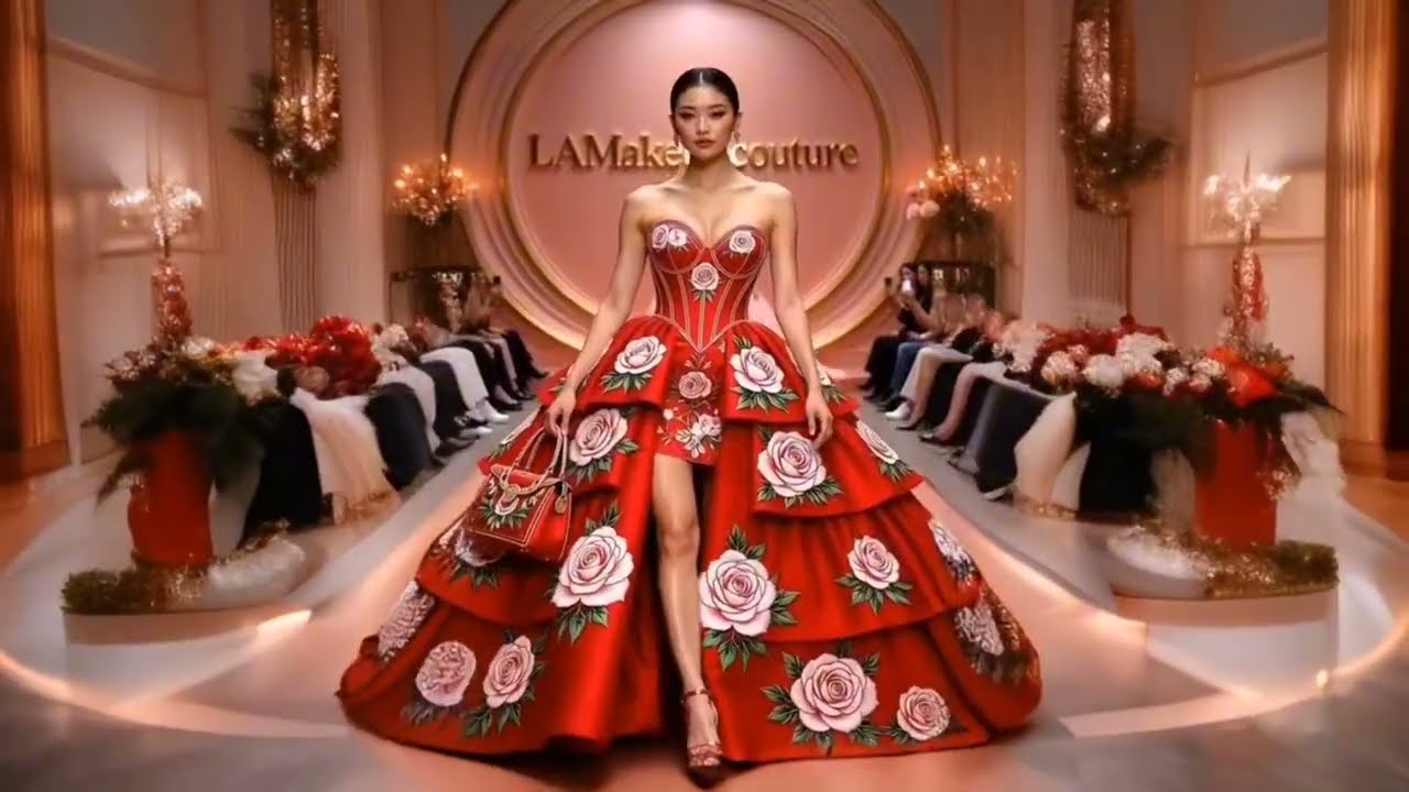 1st Class Collection: Cherry Red & Camellia Embroidery | 1등석 컬렉션🌼카멜리아 자수 | 1等席コレクション：チェリーレッドとカメリアの刺繍