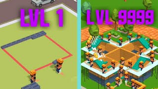 Idle Construction!! MAX LEVEL EVOLUTION BUILDER!! LVL9999 FAST BUILDING!!