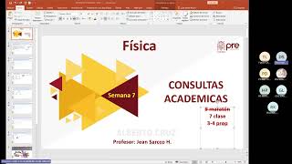 Física  Semana 07  Consultas Académicas Pre San Marcos Ciclo 2024I (Nuevo Ciclo)