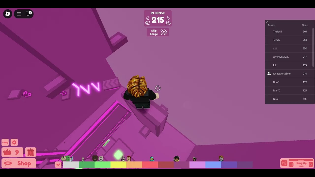 Stage 215 Tower per difficulty chart obby tutorial