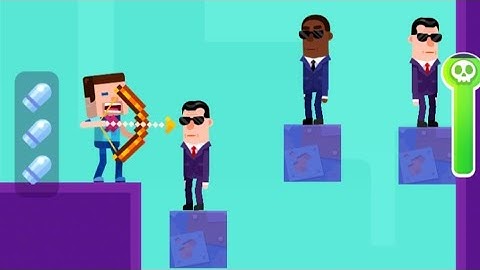 Hitmasters level 141-150 / walkthrough (gameplay ricoсhet mode) bow weapon /  Steve skin)