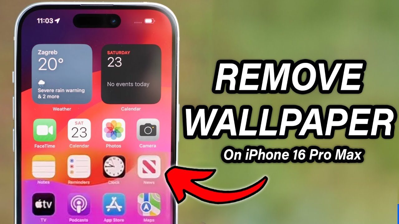 How To REMOVE Wallpaper in iPhone 16/Pro Max
