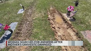 Woman searches for answers after mother's grave vandalized