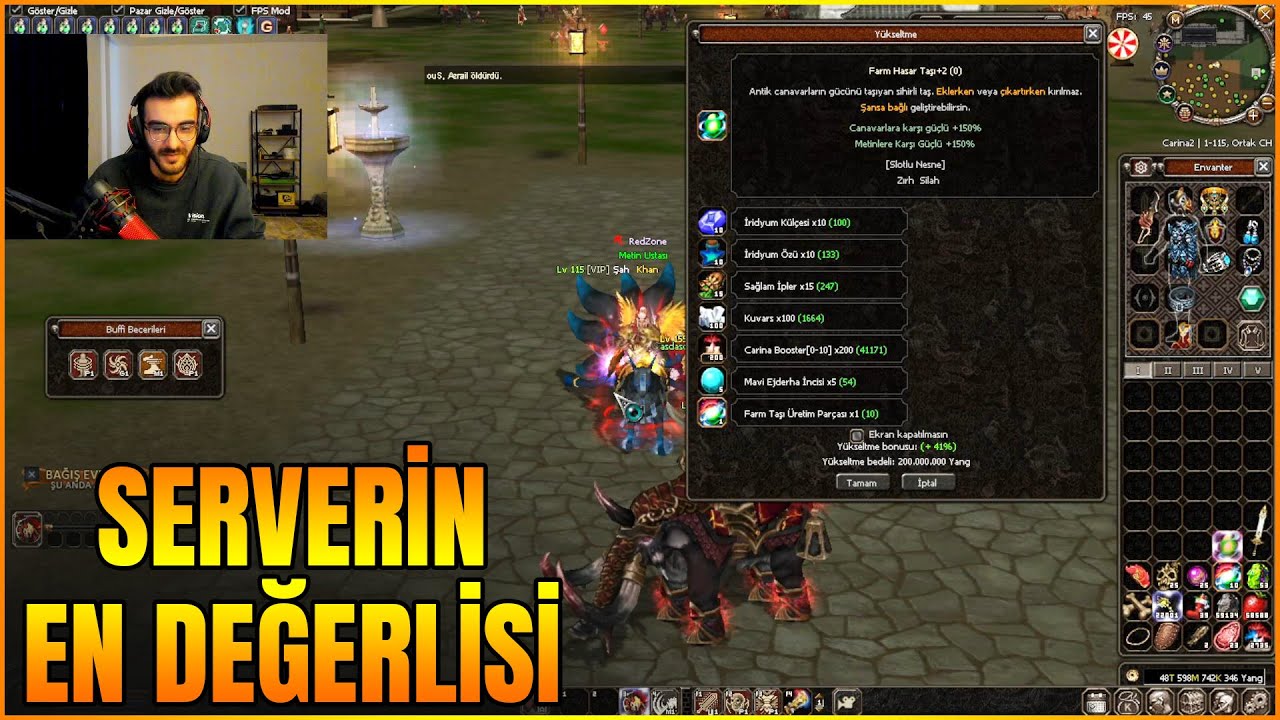 1.000.000 METİN KESEREK REKOR KIRDIM! SERVERİN EN DEĞERLİ İTEMİ GG! Metin2 - Carina2 #24 