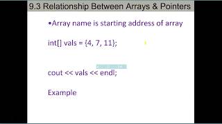 CISC 192 Chapter 10 Pointers Part 1
