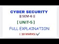 CYBER SECURITY | UNIT-5 EXPLAINATION | SEMESTER-6 | OSMANIA UNIVERSITY | 2026 | ‎⁨@shivanipallela⁩  
