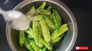 खाने के स्वाद को चटपटा करेगी ये फ्राई हरी मिर्ची | fry hari mirchi with chat masala recipe in hindi