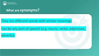 Synonyms, Antonyms and Acronyms